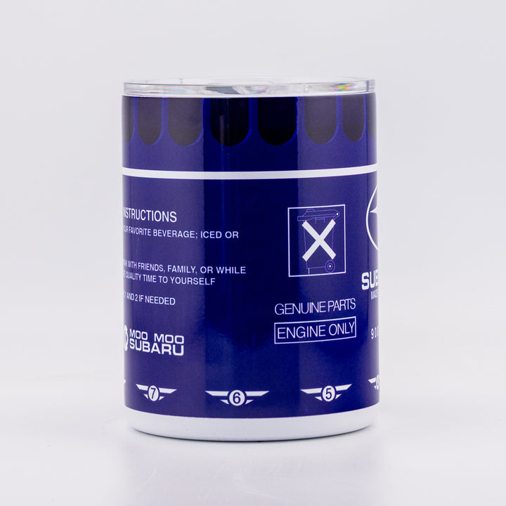 Blue Oil Filter Tumbler