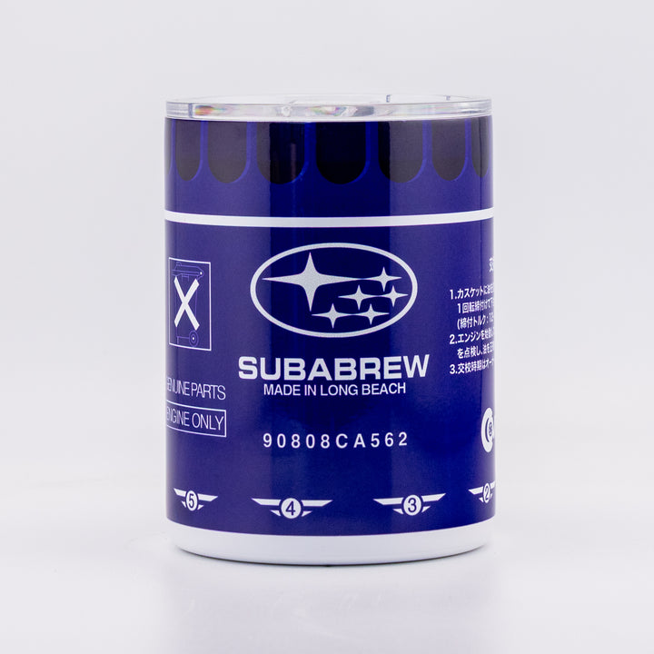 Blue Oil Filter Tumbler