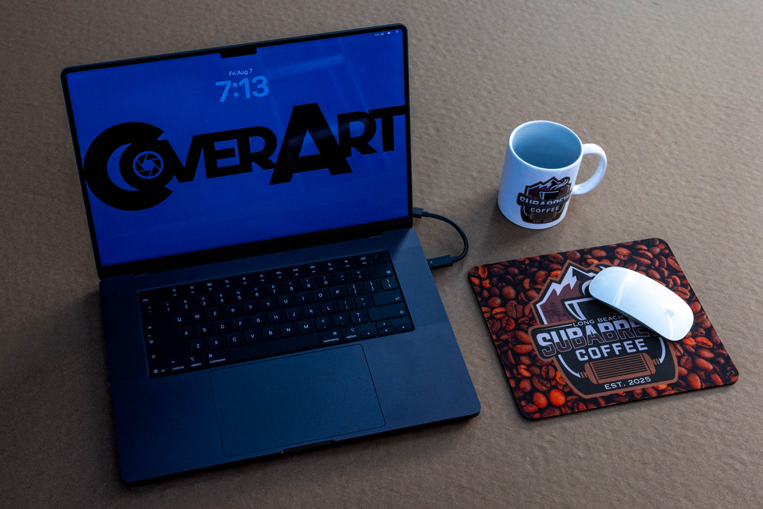 coffee-themed mousepad.