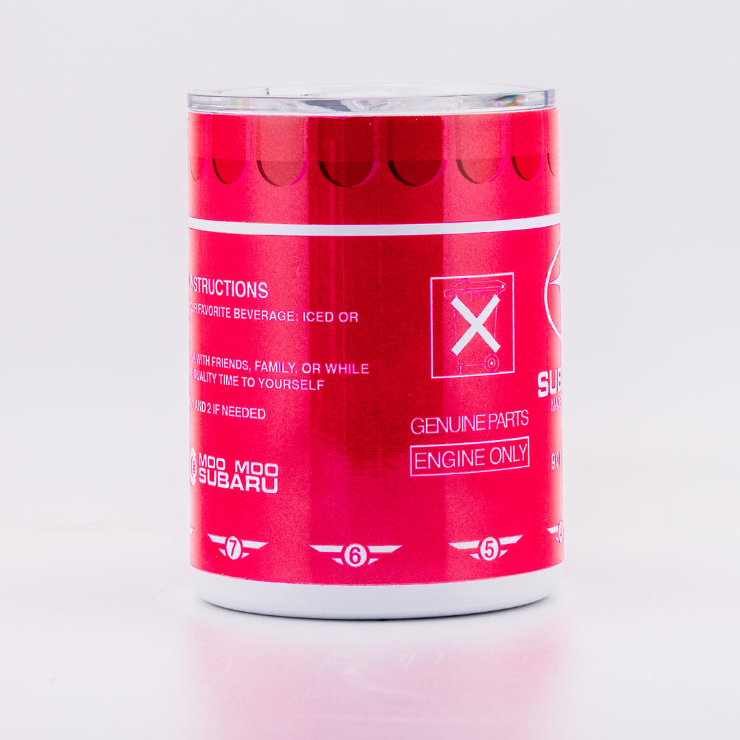 Pink Oil Filter Tumbler