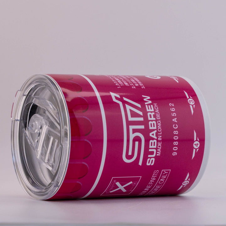SUBARU STI WRX PINK STAINLESS STEEL TUMBLER DRINKWARE FLAT 4 BOXER ENGINE LONG BEACH JDM
