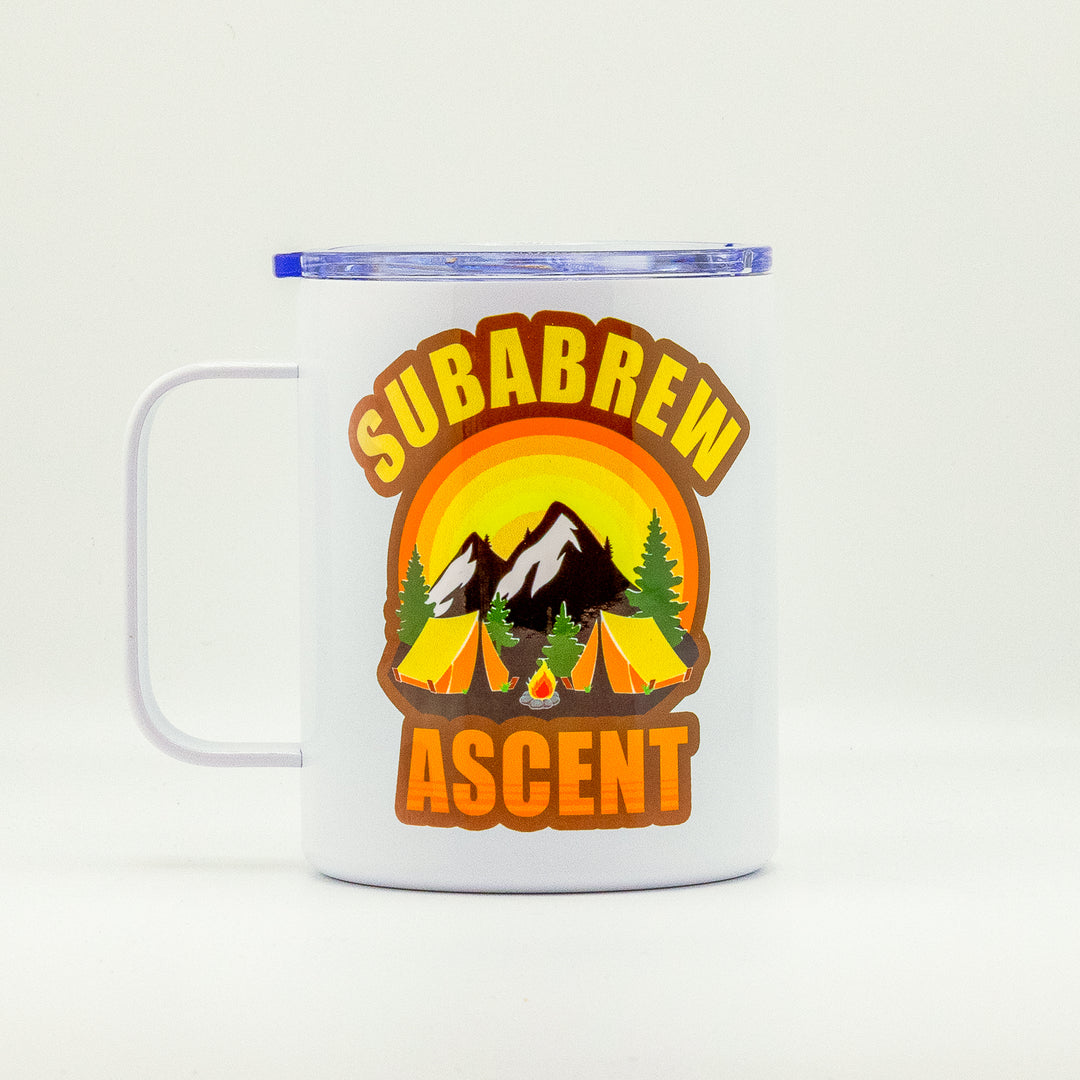 CUSTOM STAINLESS STEEL MUG SUBARU ASCENT CAMP CAMPFIRE CAMPING TRAVEL 