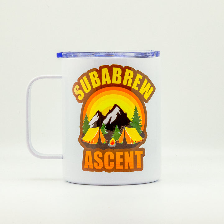 CUSTOM STAINLESS STEEL MUG SUBARU ASCENT CAMP CAMPFIRE CAMPING TRAVEL 