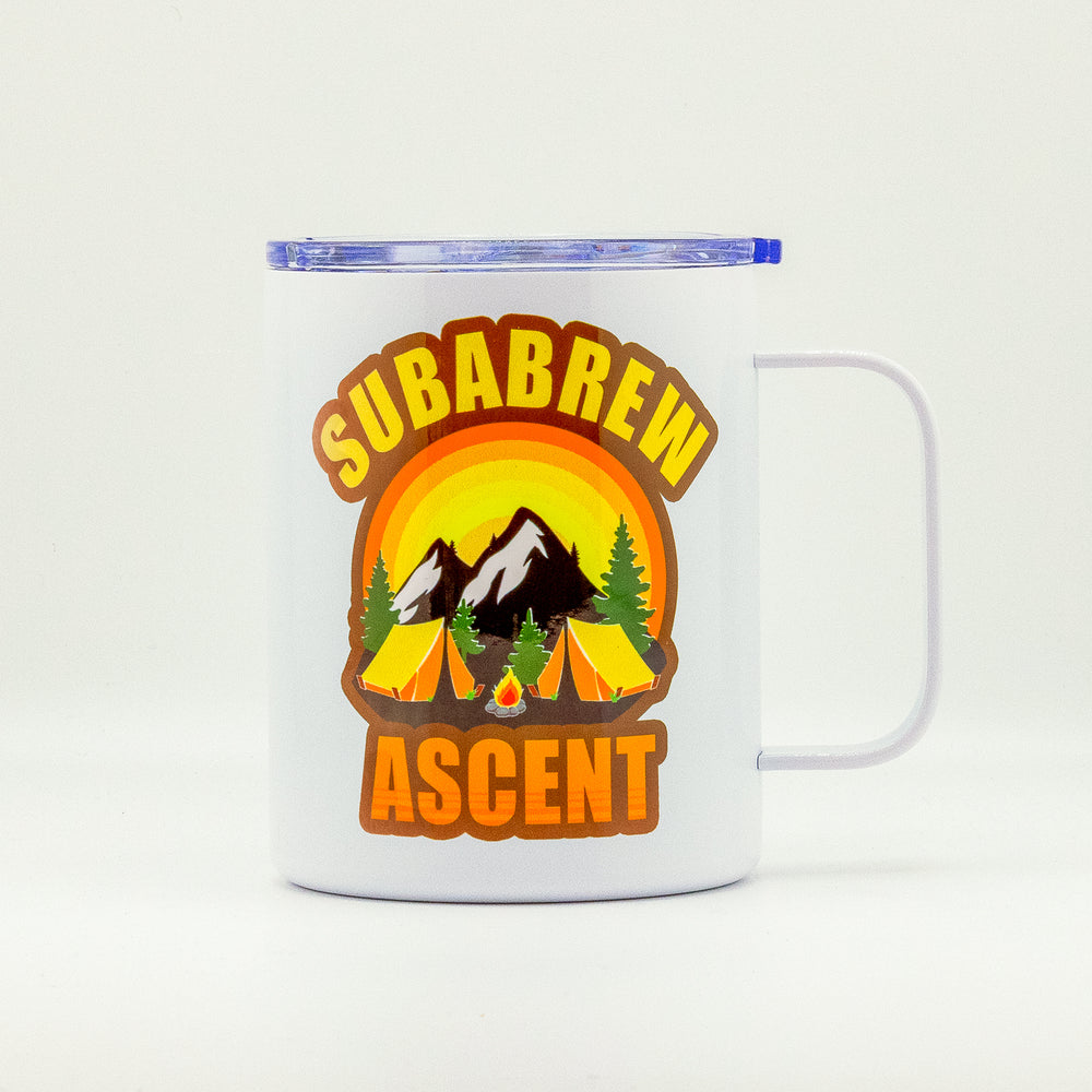 CUSTOM STAINLESS STEEL MUG SUBARU ASCENT CAMP CAMPFIRE CAMPING TRAVEL 