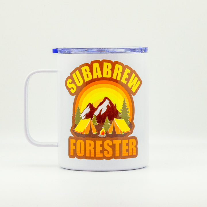 CUSTOM STAINLESS STEEL MUG SUBARU ASCENT CAMP CAMPFIRE CAMPING TRAVEL 