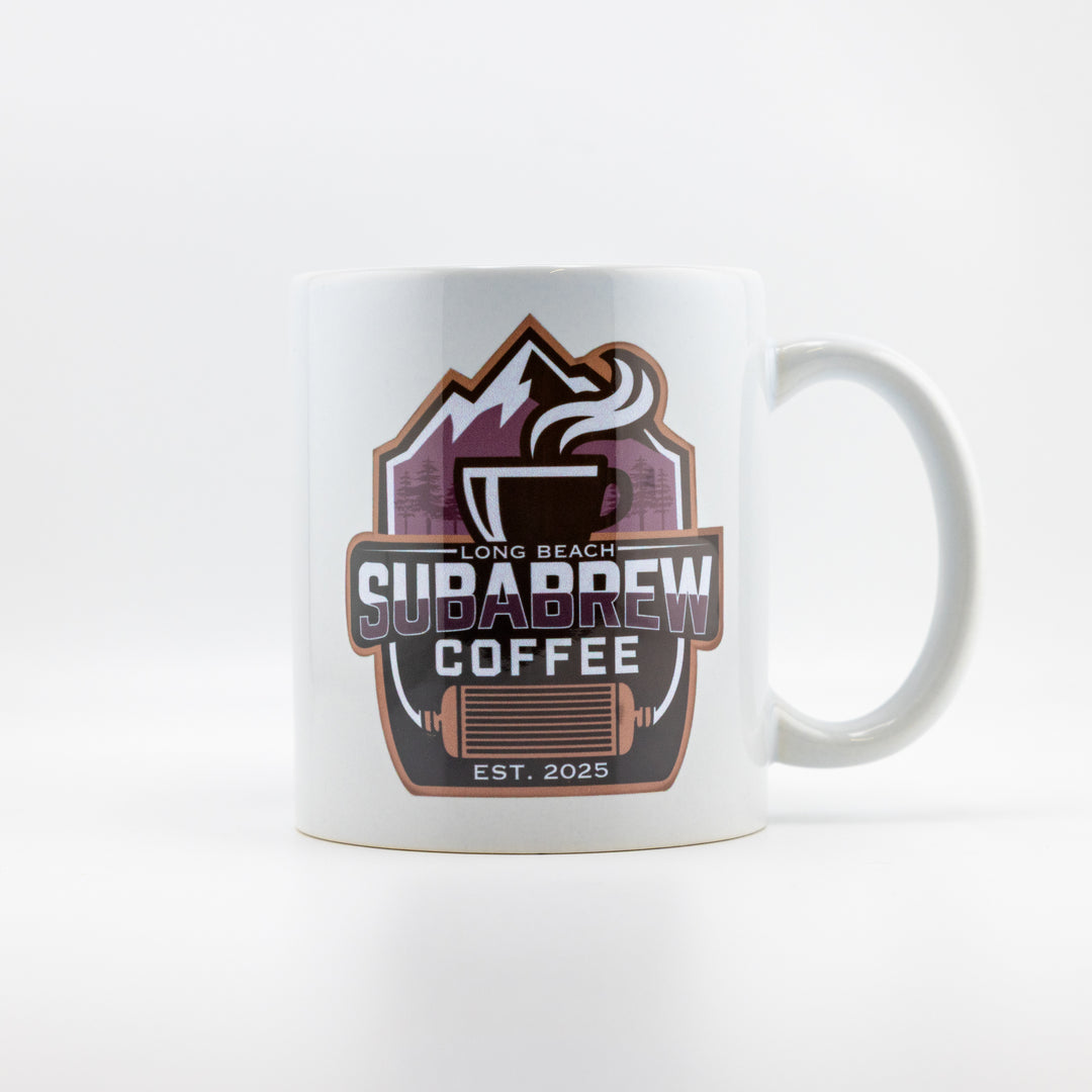 SUBABREW COFFEE LOGO PORCELAIN MUG